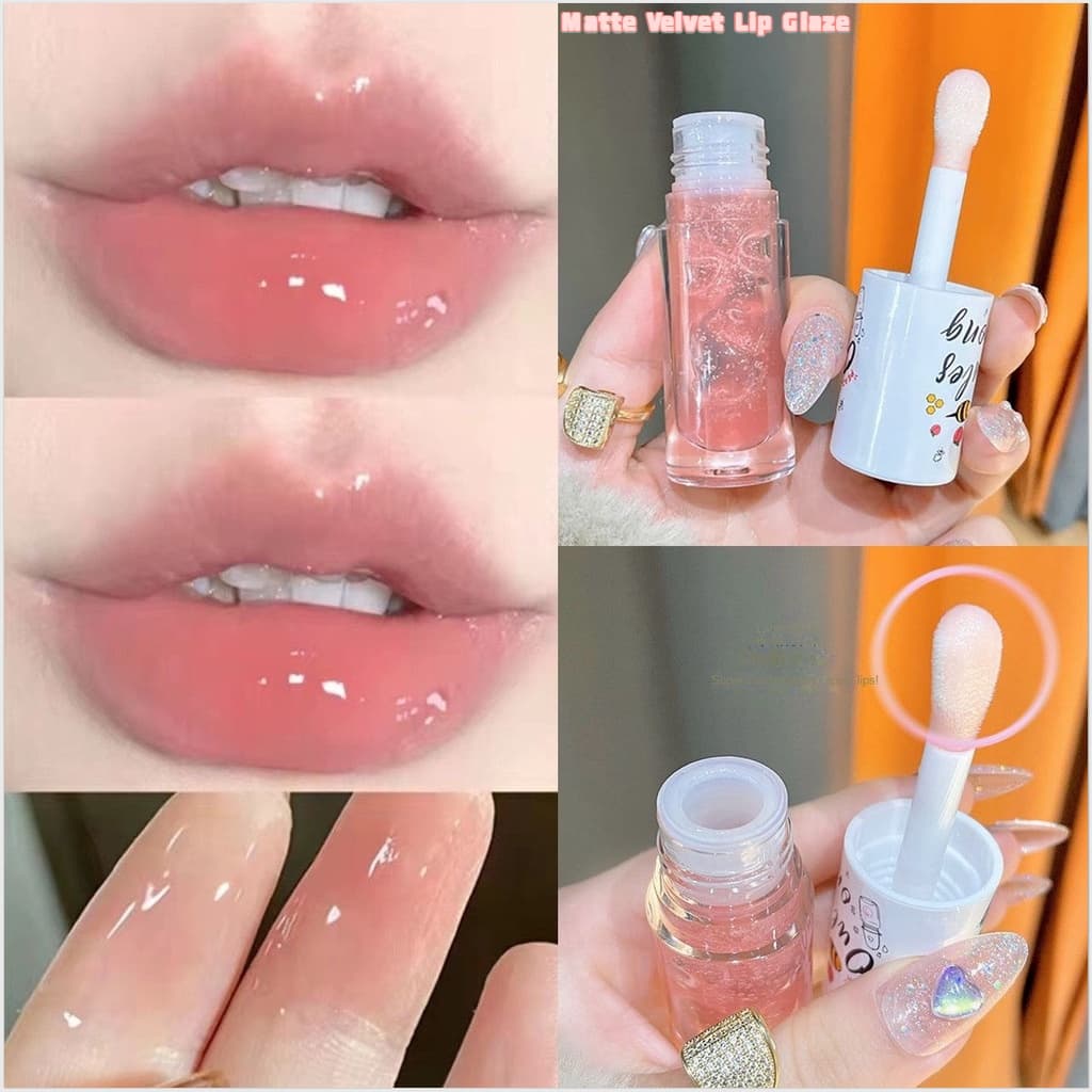 Esmalte Labial De Maquiagem Fosco Aveludado , Óleo De Leite De Pêssego , Brilho Não Pegajoso Hidratante De Longa Duração