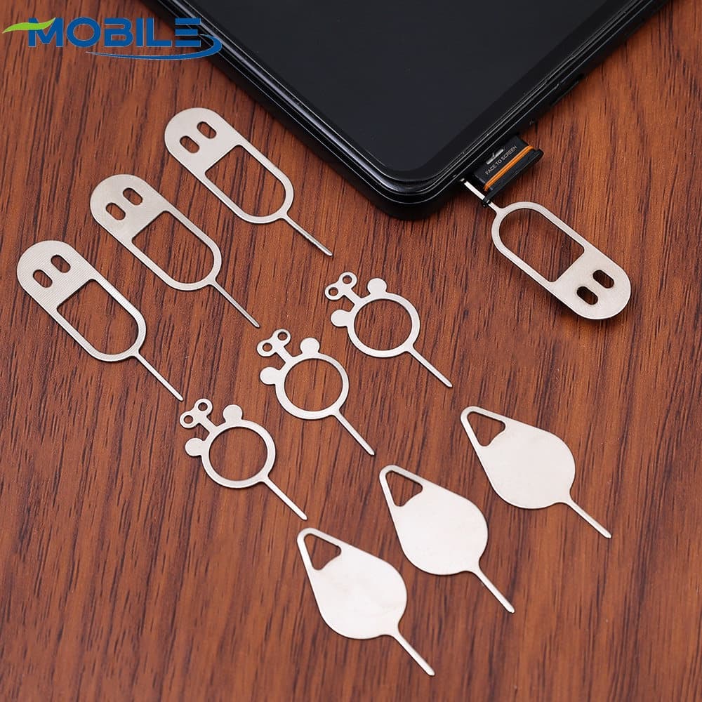 Para Samsung Xiaomi Smartphone SimCard Tray Pin Sim Card Removal Ejetar Key Tool Agulha Aberta De Aço Inoxidável Ferrame