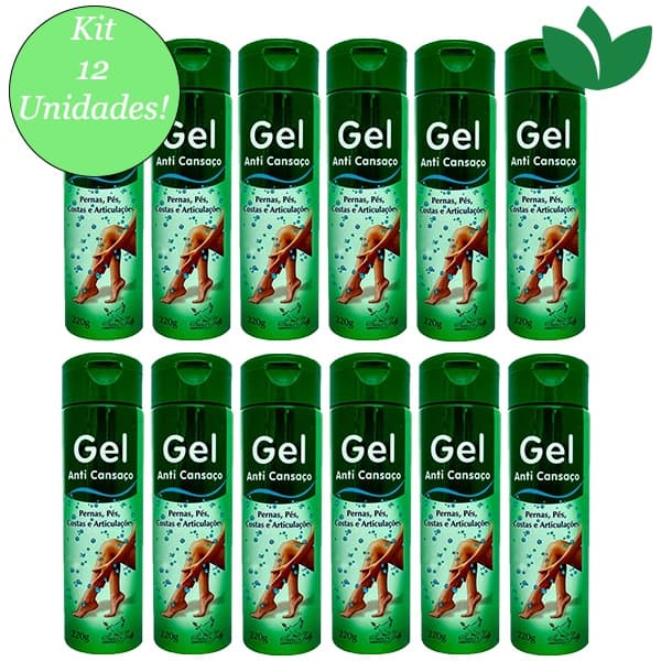 Kit 12 Unidades Gel Anti Cansaço 220g San Jully Cosméticos