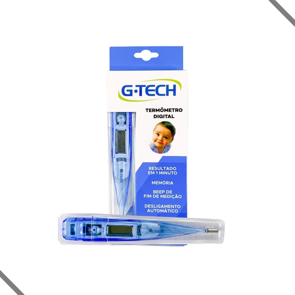 Termômetro Digital Domiciliar Clinico G-tech Th150 Azul