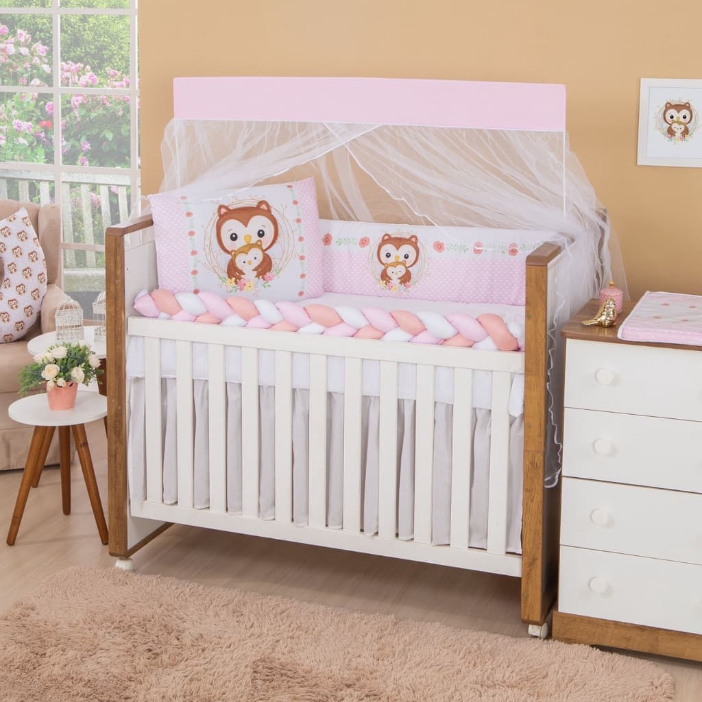 Kit Berço Trança Americano/Enxoval de Bebê C/10 Peças