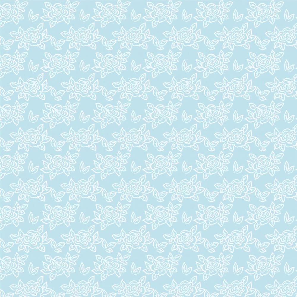 Tecido Patchwork Rosinhas Azul Bebê T900424