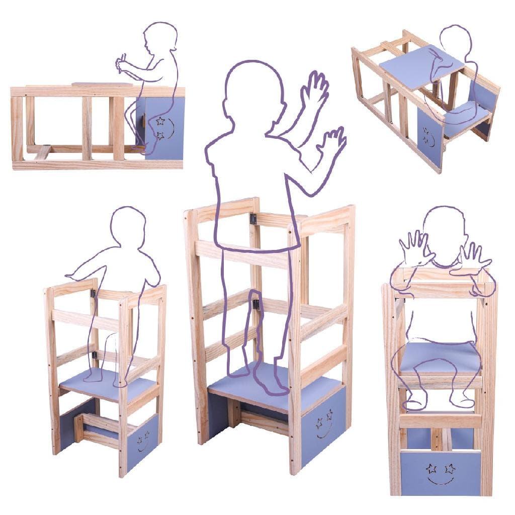 Torre De Aprendizagem Montessoriana Com Regulagem De Altura