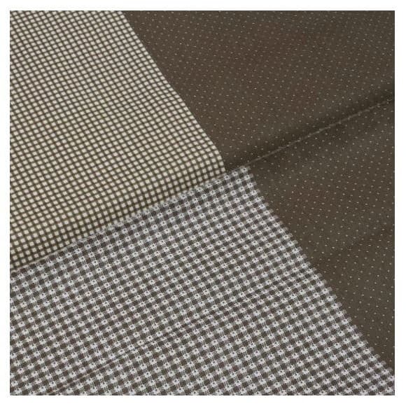 Tecido Patchwork Barrado Geométrico Marrom 36