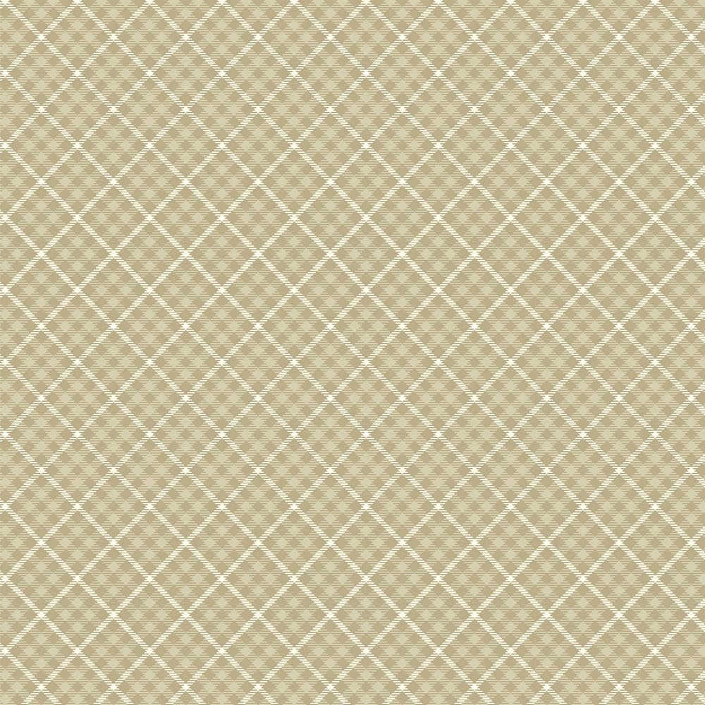 Tecido Patchwork Xadrez Inverness Creme Tartan 15105