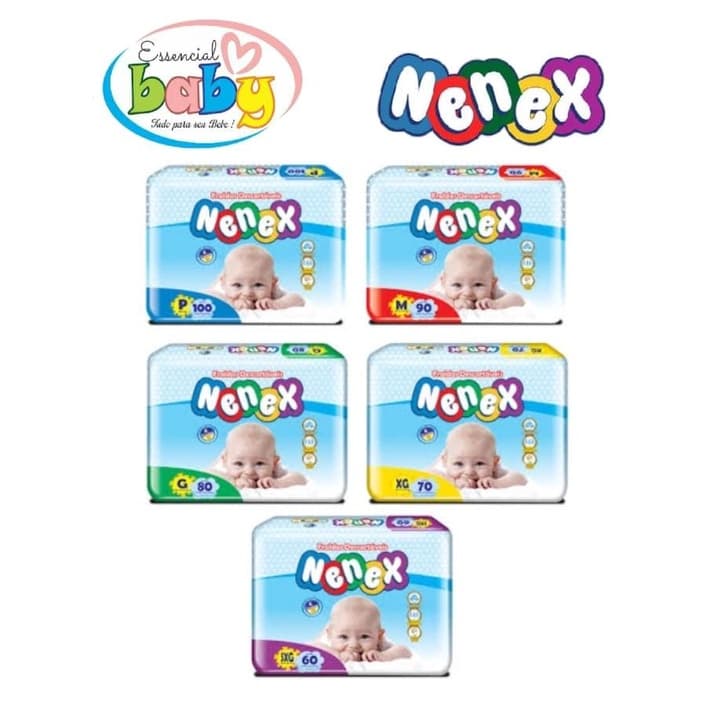 Fraldas Descartáveis Mega Pacotão Nenex P M G XG XXG.