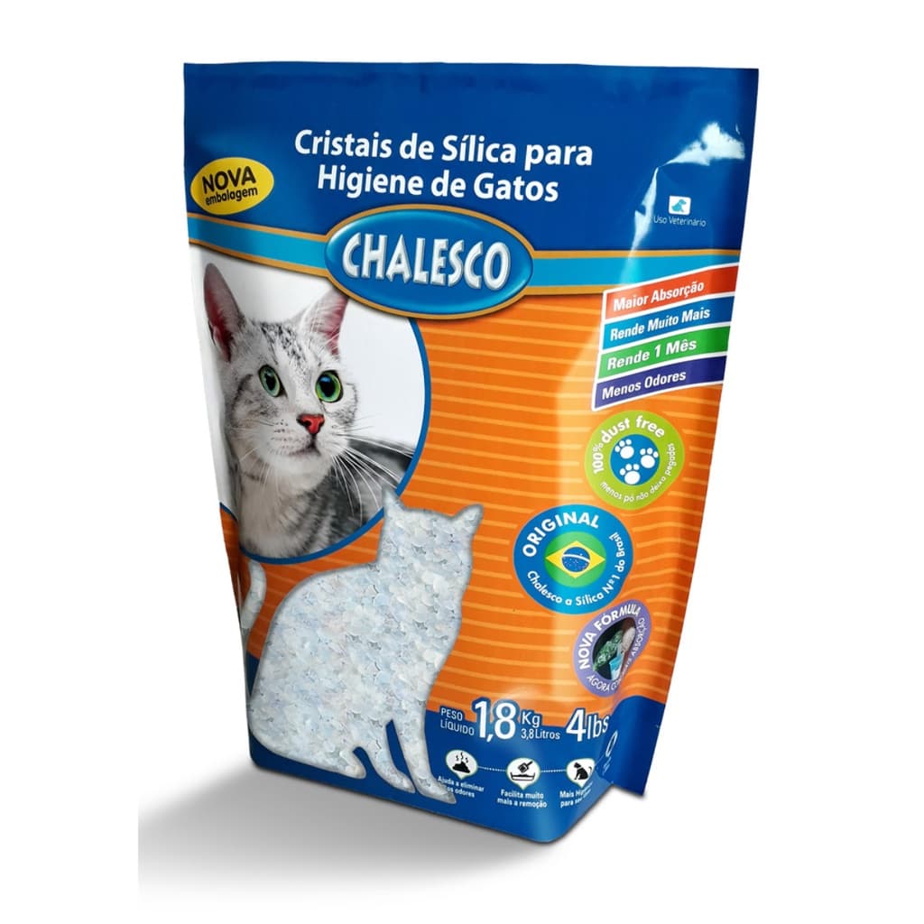AREIA SILICA GROSSA CHALESCO 1,8KG CRISTAIS GEL SANITARIA