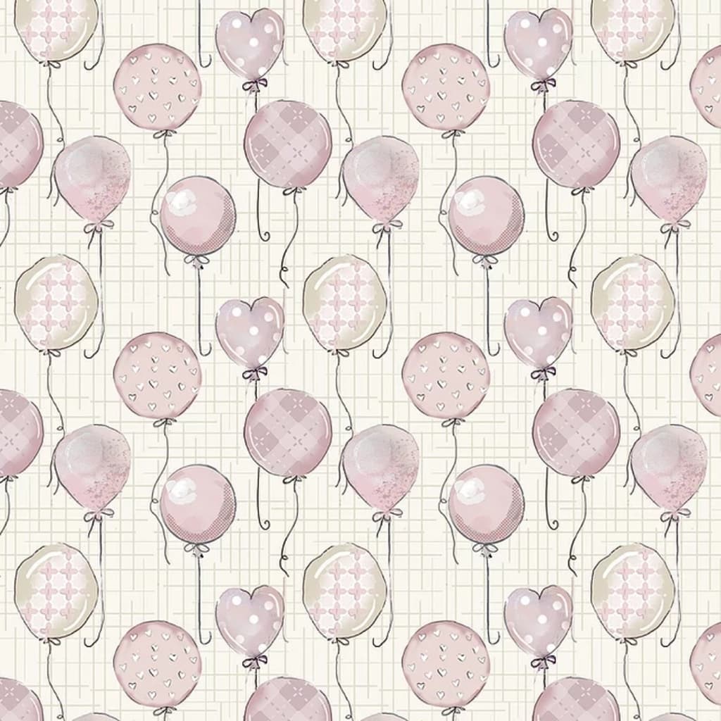 Tecido Patchwork Digital Balões Baby Rosa BY007