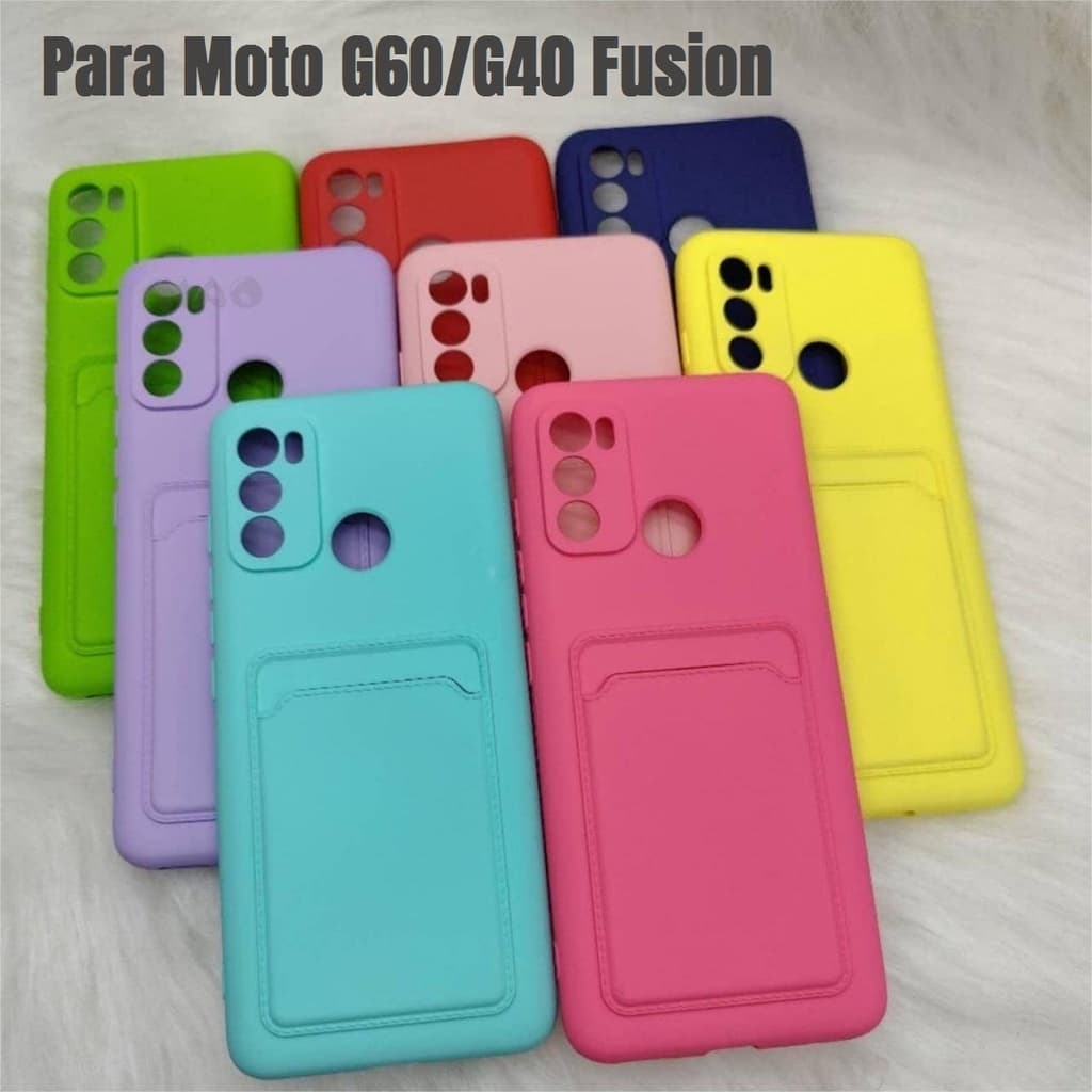 Capa Capinha de Celular Silicone Cartão Para Motorola Moto G60/G40 Fusion