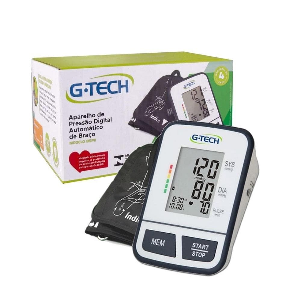 Aparelho de pressão arterial digital de braço G-Tech BSP11