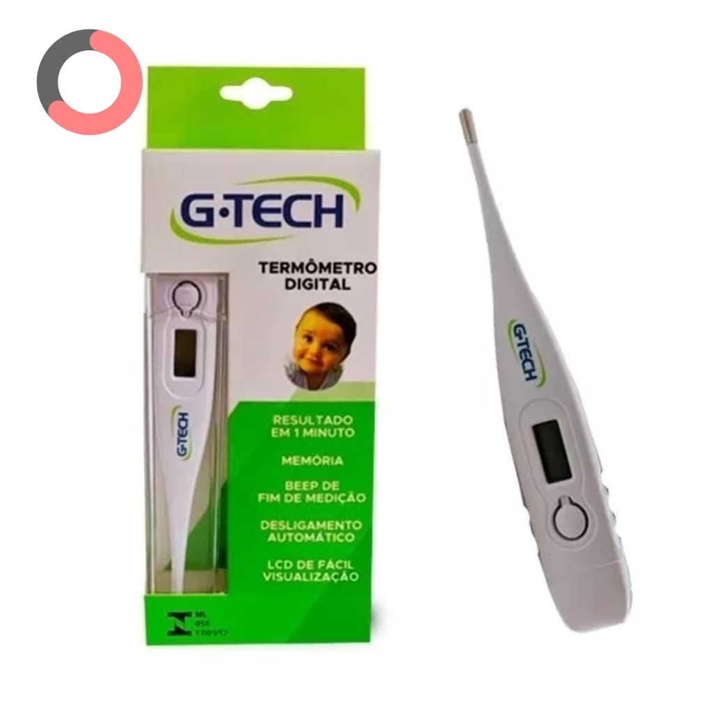 Termômetro Digital Branco G-Tech Novo Original