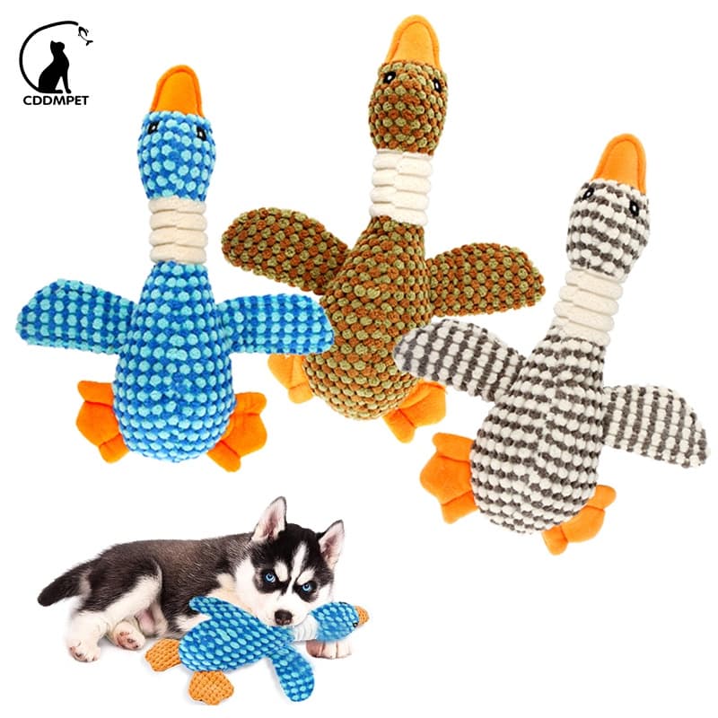 Brinquedo De Pelúcia Para Animais De Estimação Brinquedos Interativos De Cachorro Ganso Estridente