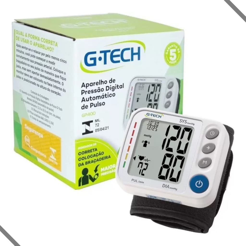 Aparelho Medidor De Pressão Arterial Digital De Pulso GP400