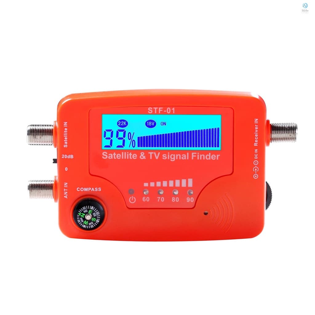 2 Em 1 Localizador De Sinais De Satélite E TV Digital LCD Antena De Portátil Força De Sinal Do Medidor B3.24A