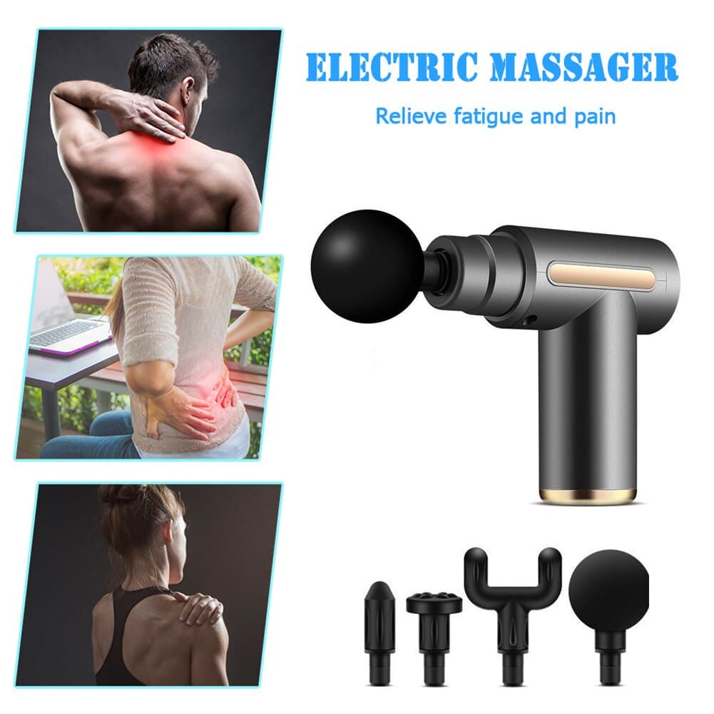 Massageador Corporal Elétrico Portátil Relaxamento Muscular Pistola Massagem Profissional Academia
