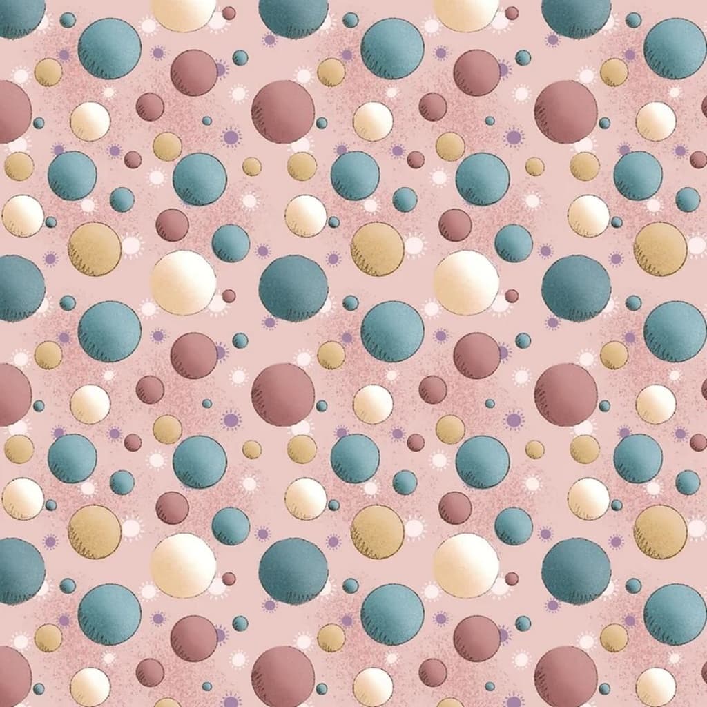 Tecido Patchwork Digital Poá Rosa Felicidade Fe008