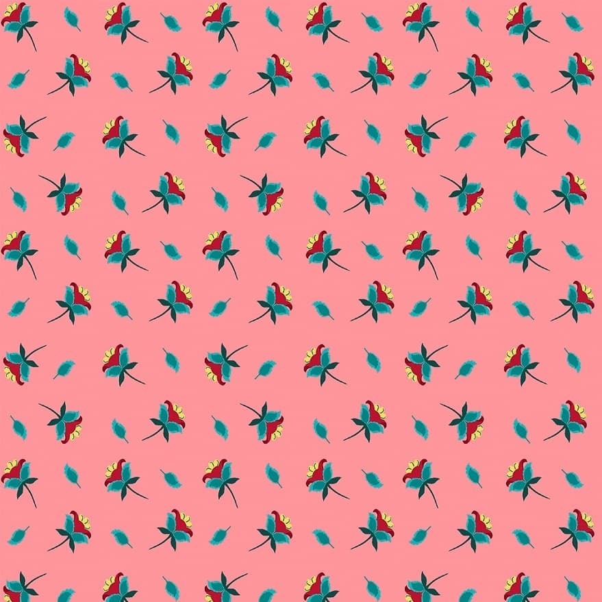 Tecido Patchwork Caleidoscópio Mini Flores Rosa Rosé 13312