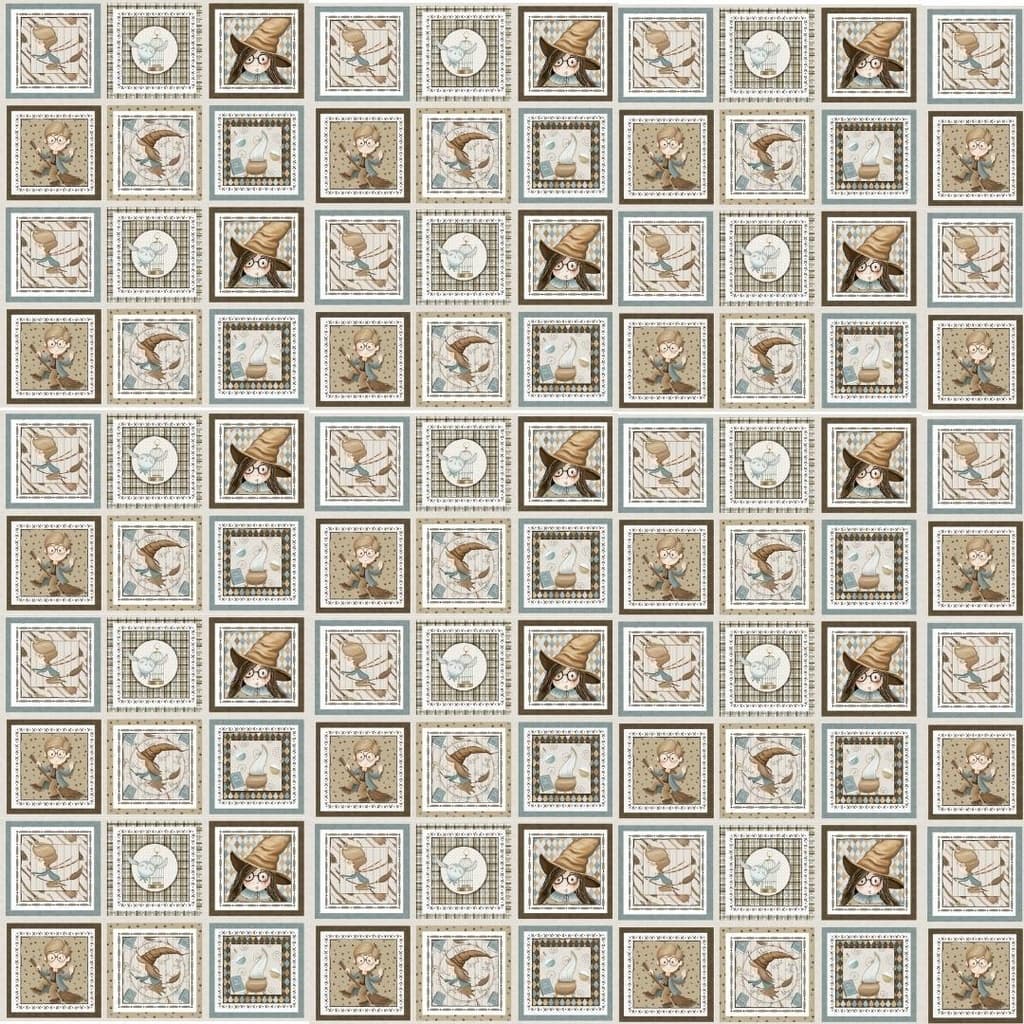 Tecido Patchwork Digital Painel Escola De Magia MG009