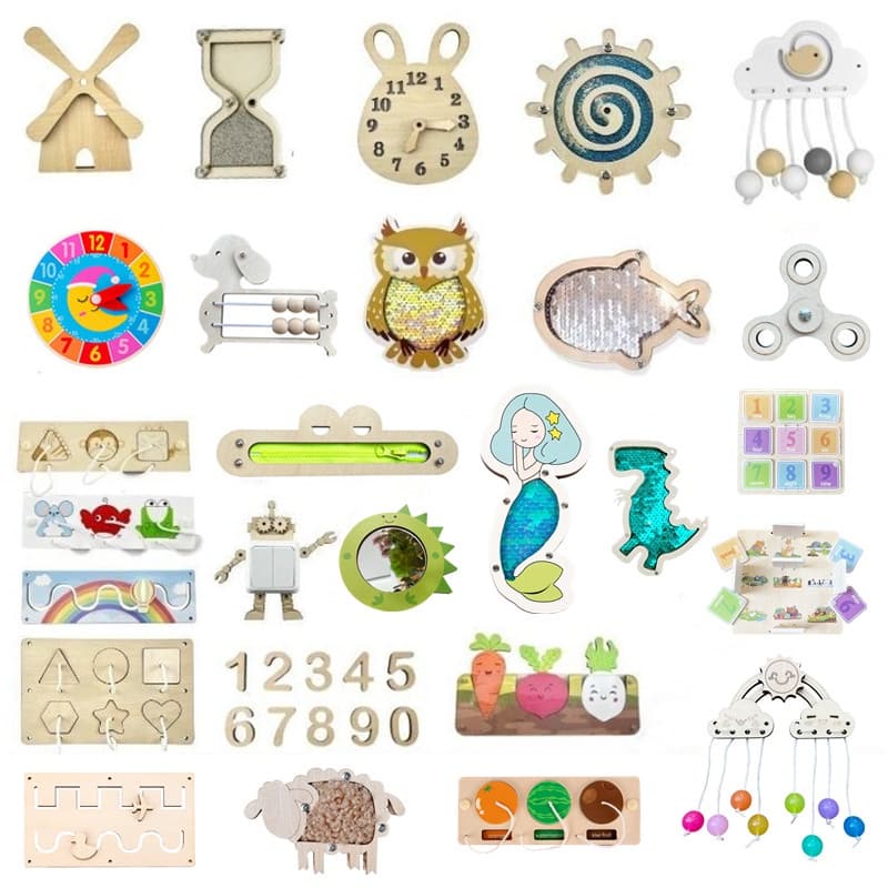 Montessori Ocy Board DIY acessórios de aprendizagem precoce brinquedo de correspondência brinquedos educativos