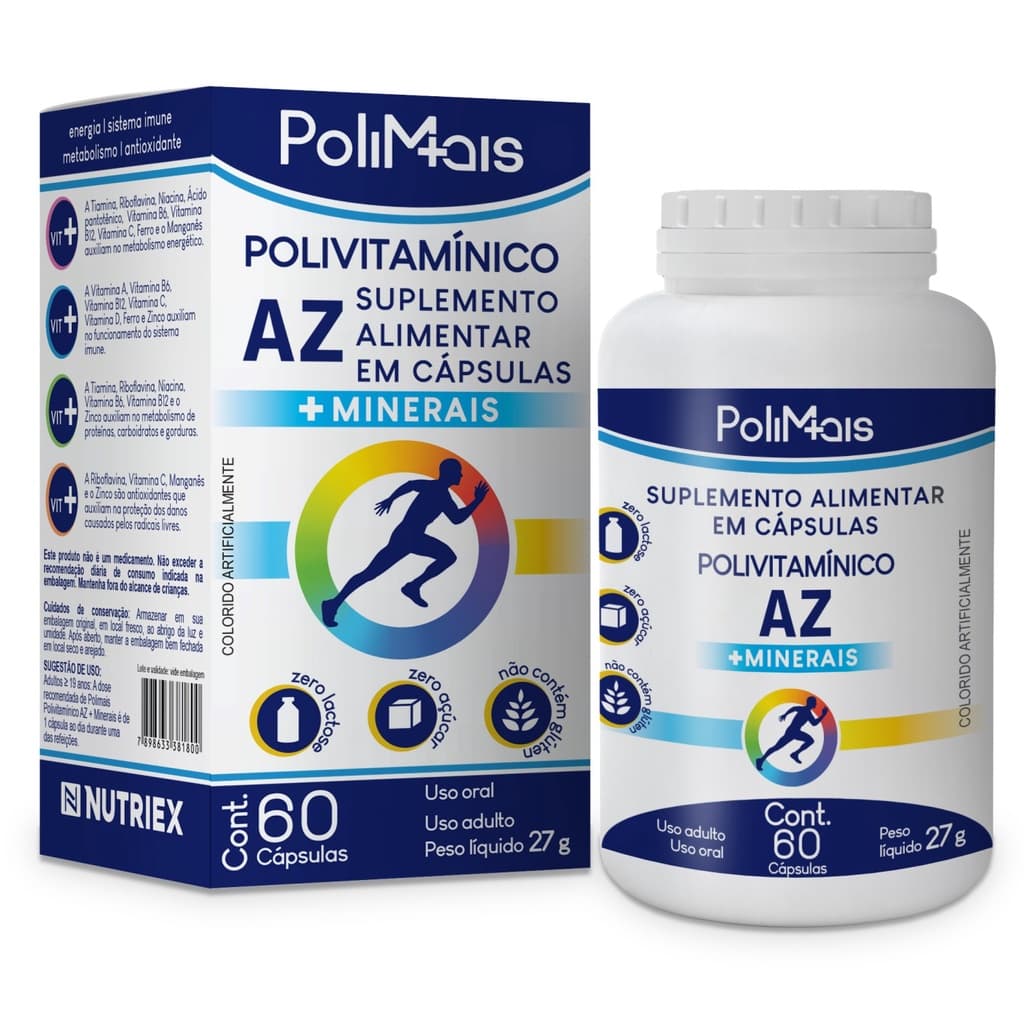 Vitamina Polimais A-Z 60 Caps