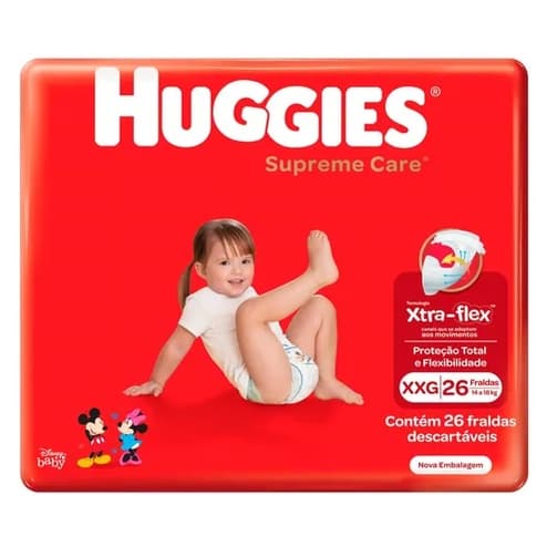 Fralda Infantil Huggies Supreme Care Mega.
