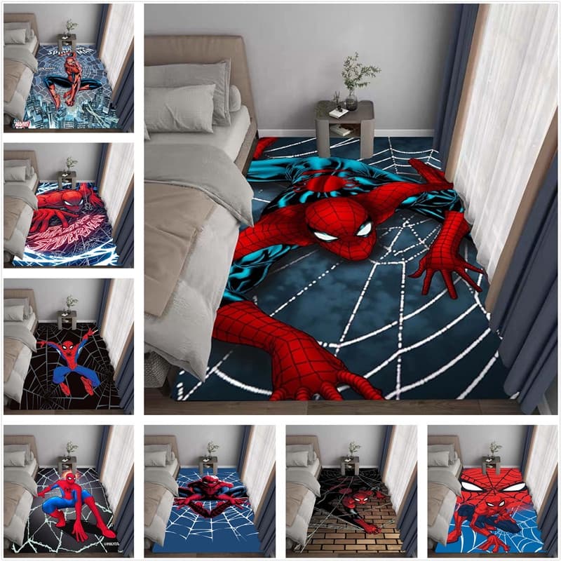 Amazon Spider Man Tapete De Desenho Animado Do Homem Aranha , Sala De Estar , Quarto , Infantil Americano , Absorvente E Antiderrapante , Personalizável1