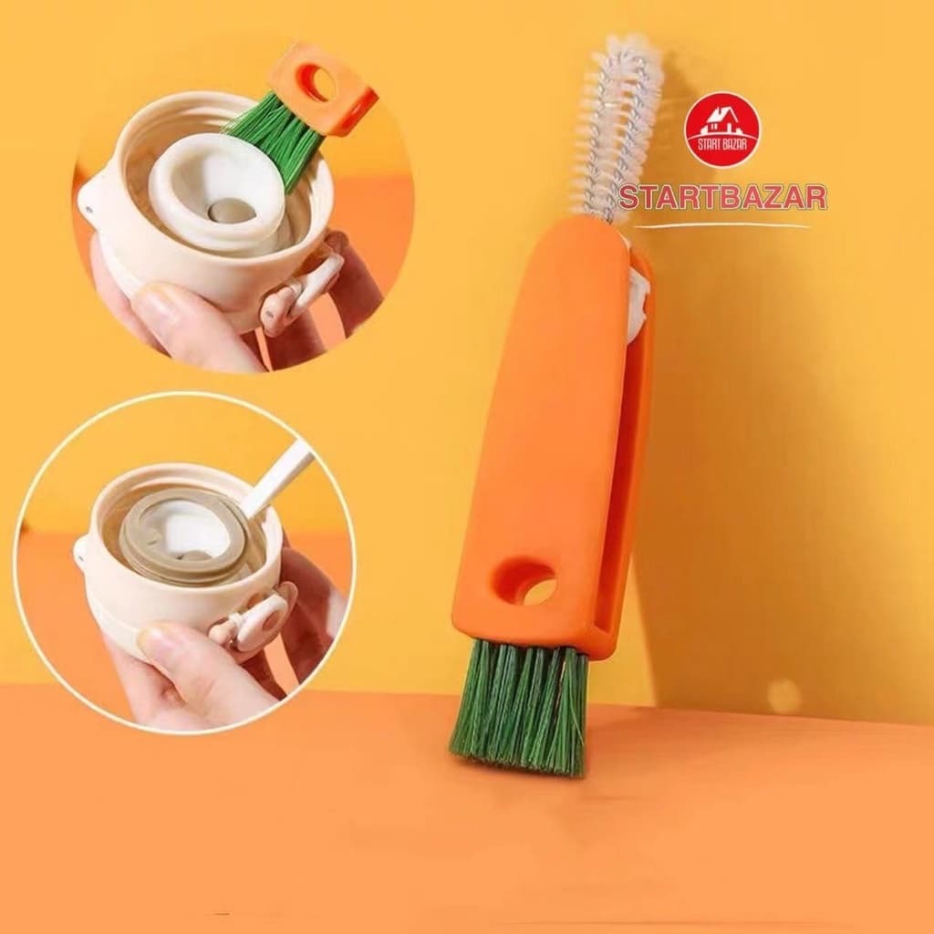3Em 1 Escovas P/ Lavar Mamadeira Bico Garrafa Bebe e copos de Nylon/Portátil Dobrável Garrafa Bebê Bico Cleaner