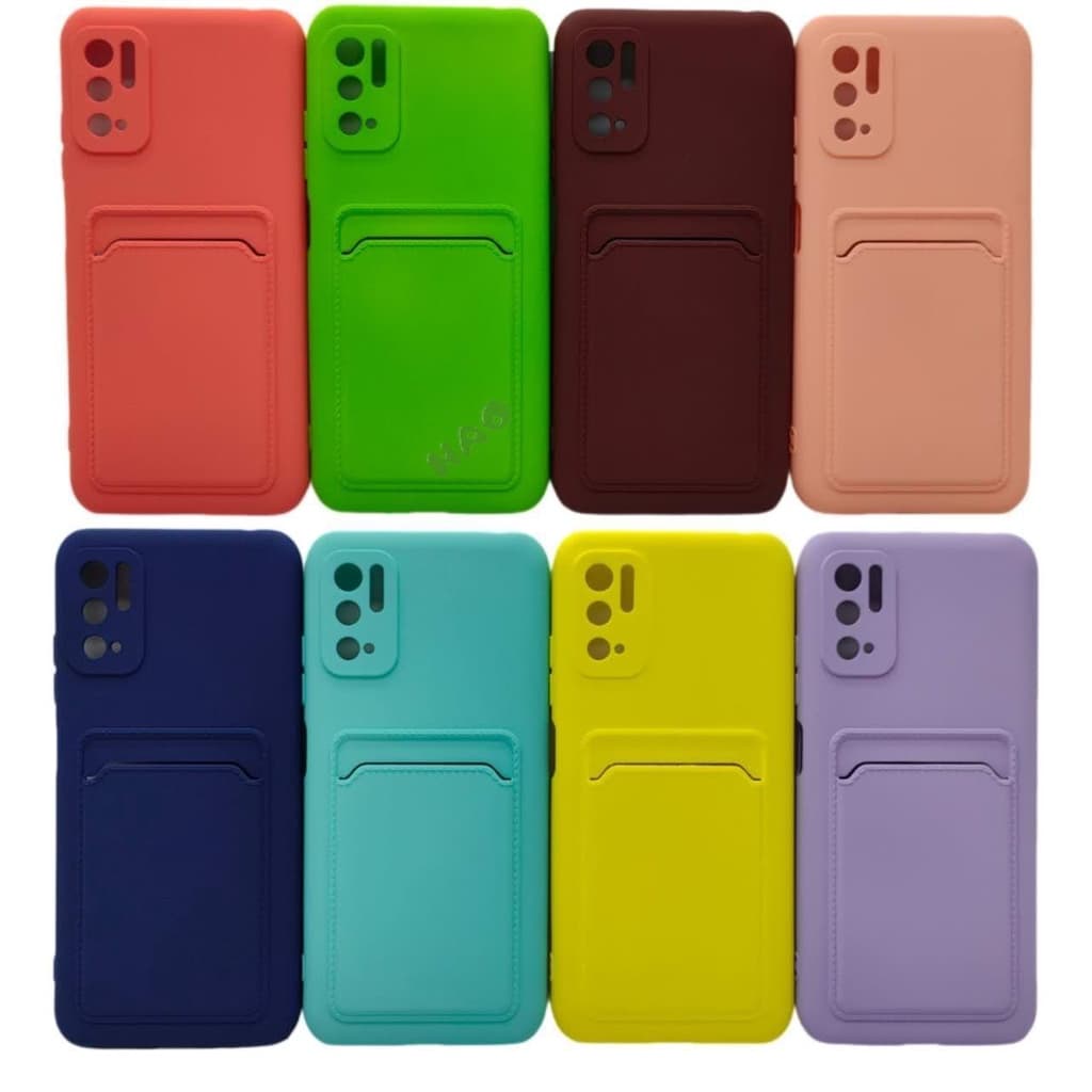 Capa Capinha de Celular Silicone Cartão Para Xiaomi Poco M3 Pro/Redmi Note 10 5G