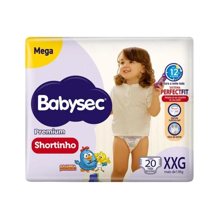 Fralda Babysec Premium Roupinha Mega Xxg 20 Fraldas