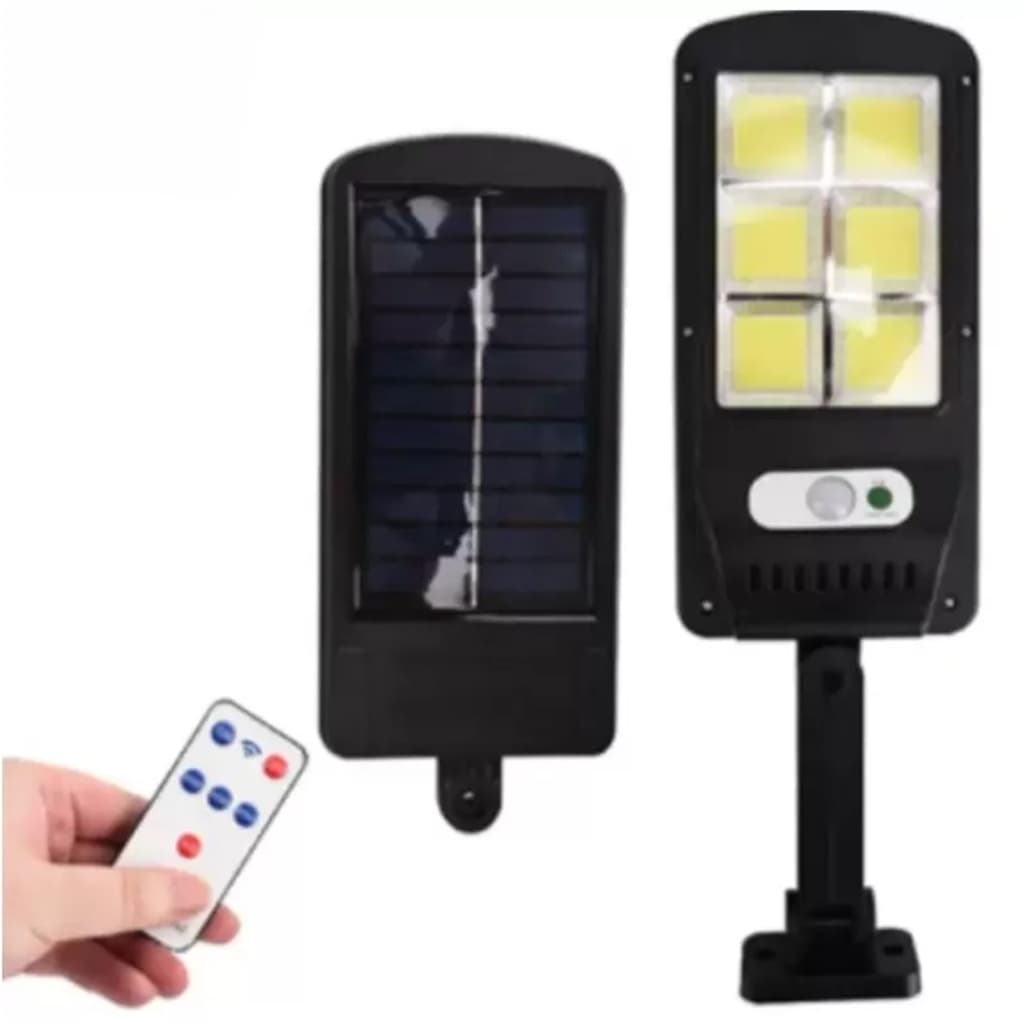 Luminária Lâmpada Indução Led Recarregável Energia Solar Sensor Presença 128 Led Luz Jardim Prova D'água