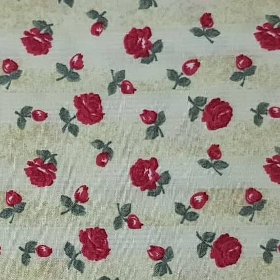 Tecido Patchwork Floral Bege 4115