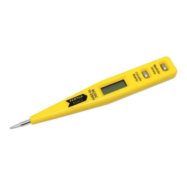 Chave Teste Digital de Corrente e Voltagem 12V - 250V com Display Digital Fertak