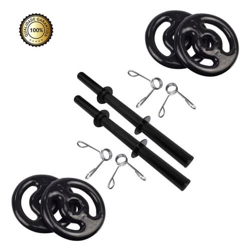 Kit Par De Halter C/ 8kg Para Treino De Musculação Em Casa