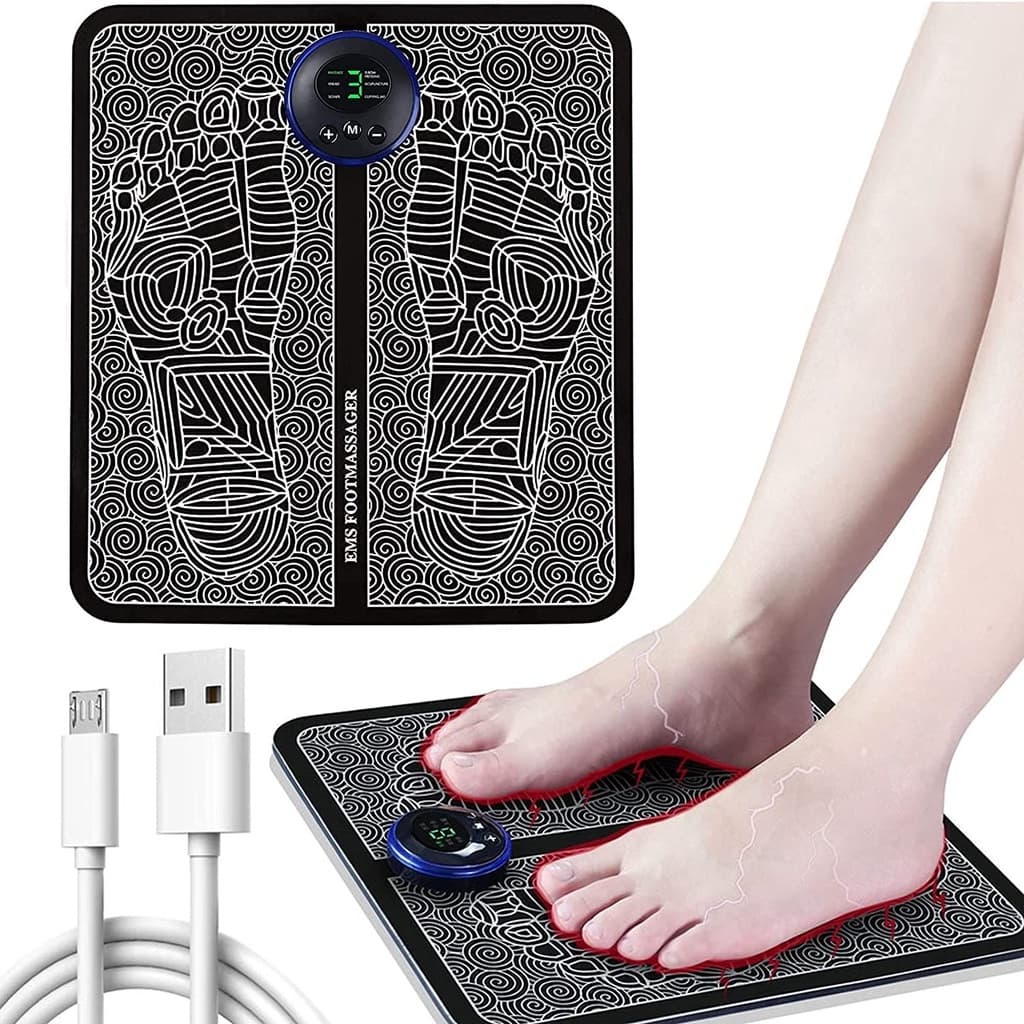 Tapete Massageador de Pernas Massageador De Pés Elétrico Relaxamento Muscular Pro Massageador de Fisioterapia EMS