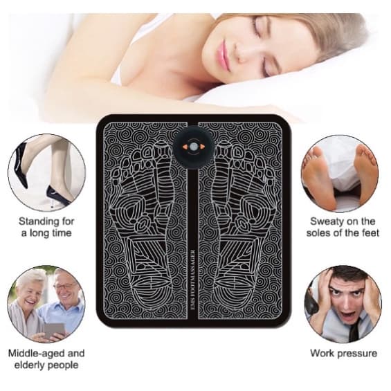 Tapete Massageador Ems Para Pés - Alívio Da Dor E Relaxamento Muscular