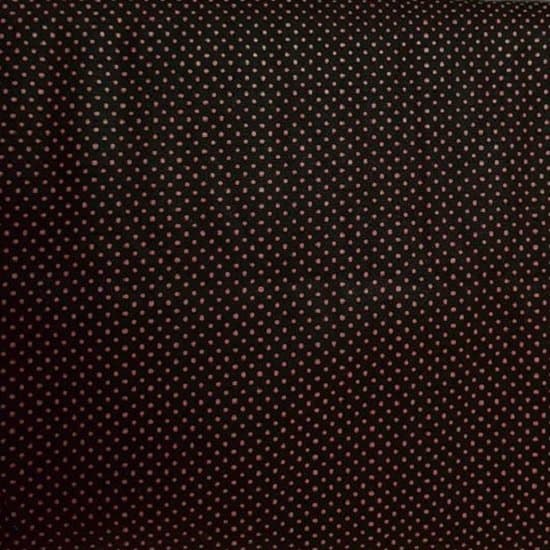 Tecido Patchwork Poá Preto Bolinhas Salmão 3985