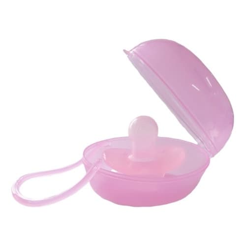 Chupeta Bico Reto Simétrico Calmante + 1 Porta Chupeta Luxo