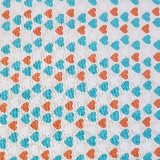 Tecido Patchwork Corações Multicor 4753