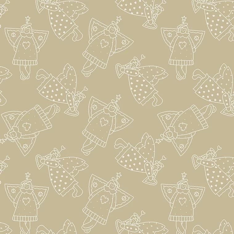 Tecido Patchwork Básico Bege Angels RT442