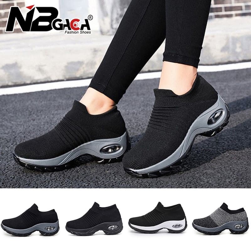 Sapatos Esportivos Casuais Femininos Para O Exterior Tênis De Tamanho Grande Sem Slip On Loafers Confortáveis
