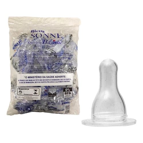 Bico De Mamadeira Silicone Redondo  Pacote 20un Black Friday