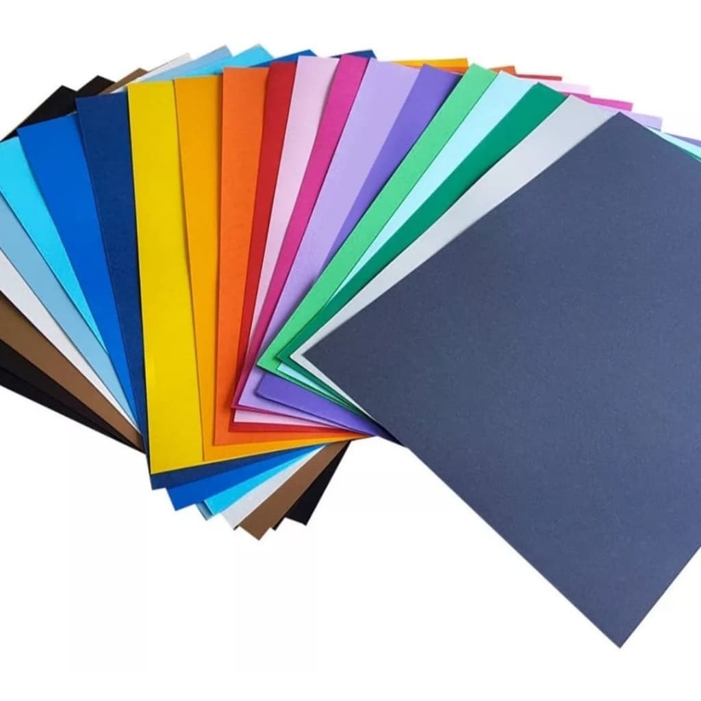 Papel Color Plus 180g A4 50 Folhas Rosa Azul Amarelo Vermelho Verde Masterprint