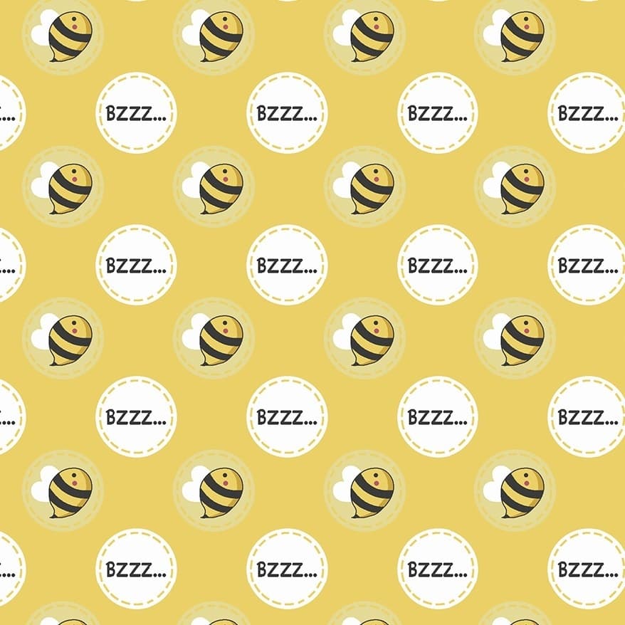 Tecido Patchwork Bzz Amarelo 13903