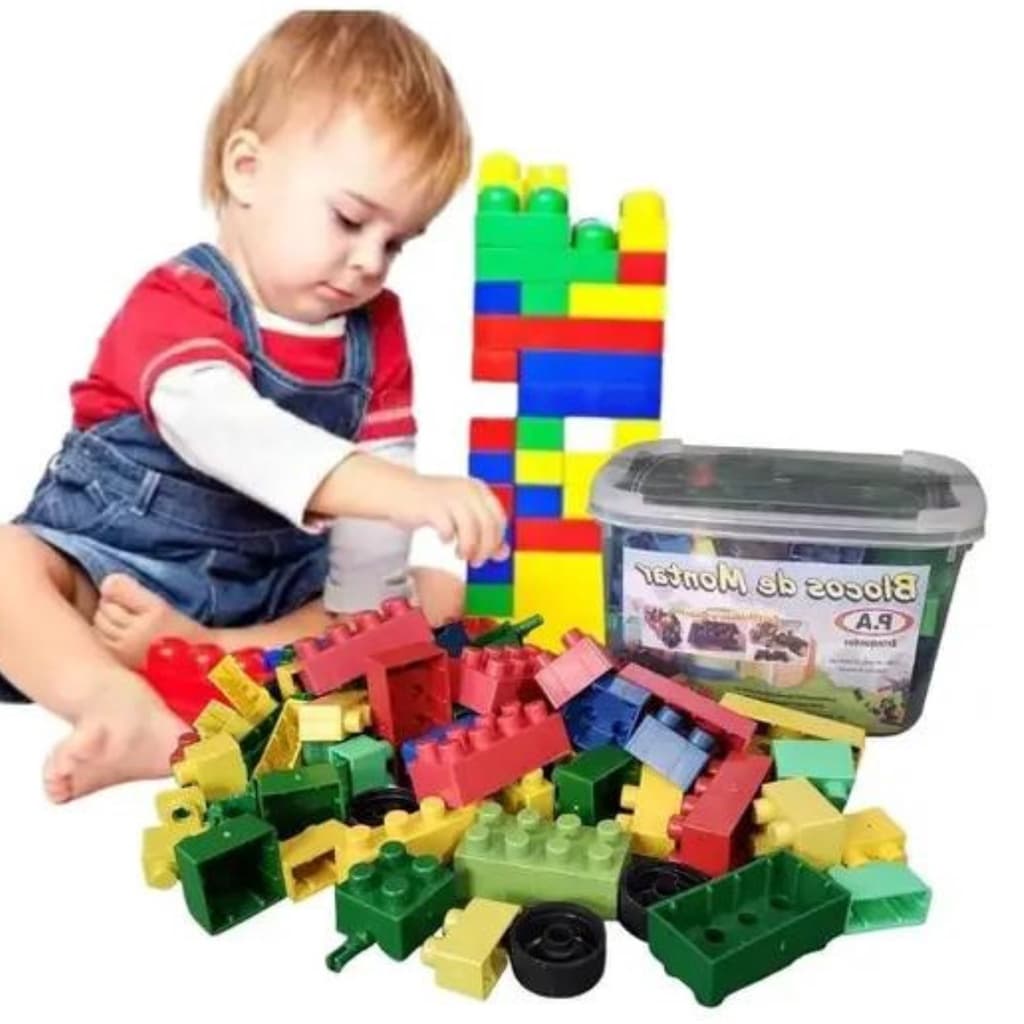 Bloco De Montar Educativo Didático Infantil Lego 39 Peças