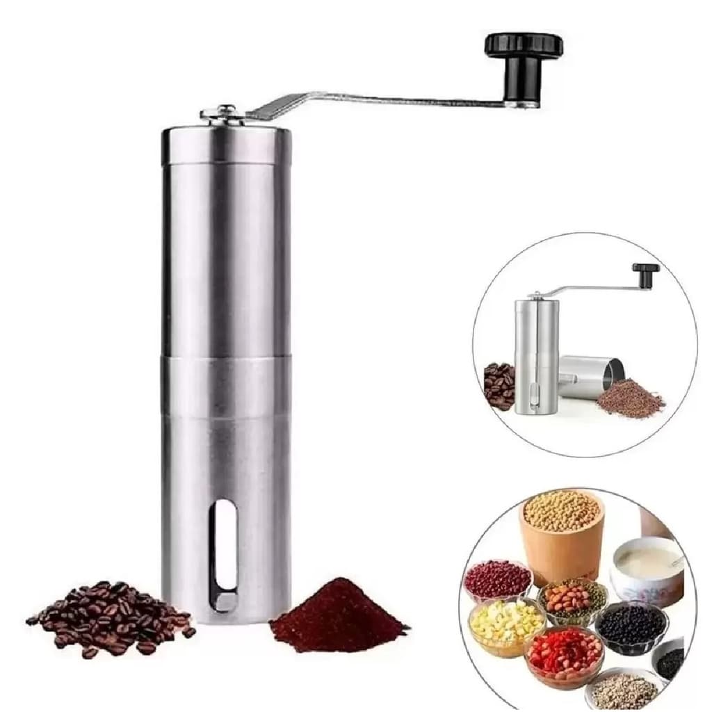 Moedor De Café Manual Triturador De Grãos em Aço Inox