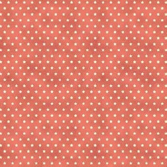 Tecido Patchwork Estrelinha Coral Escuro T05806