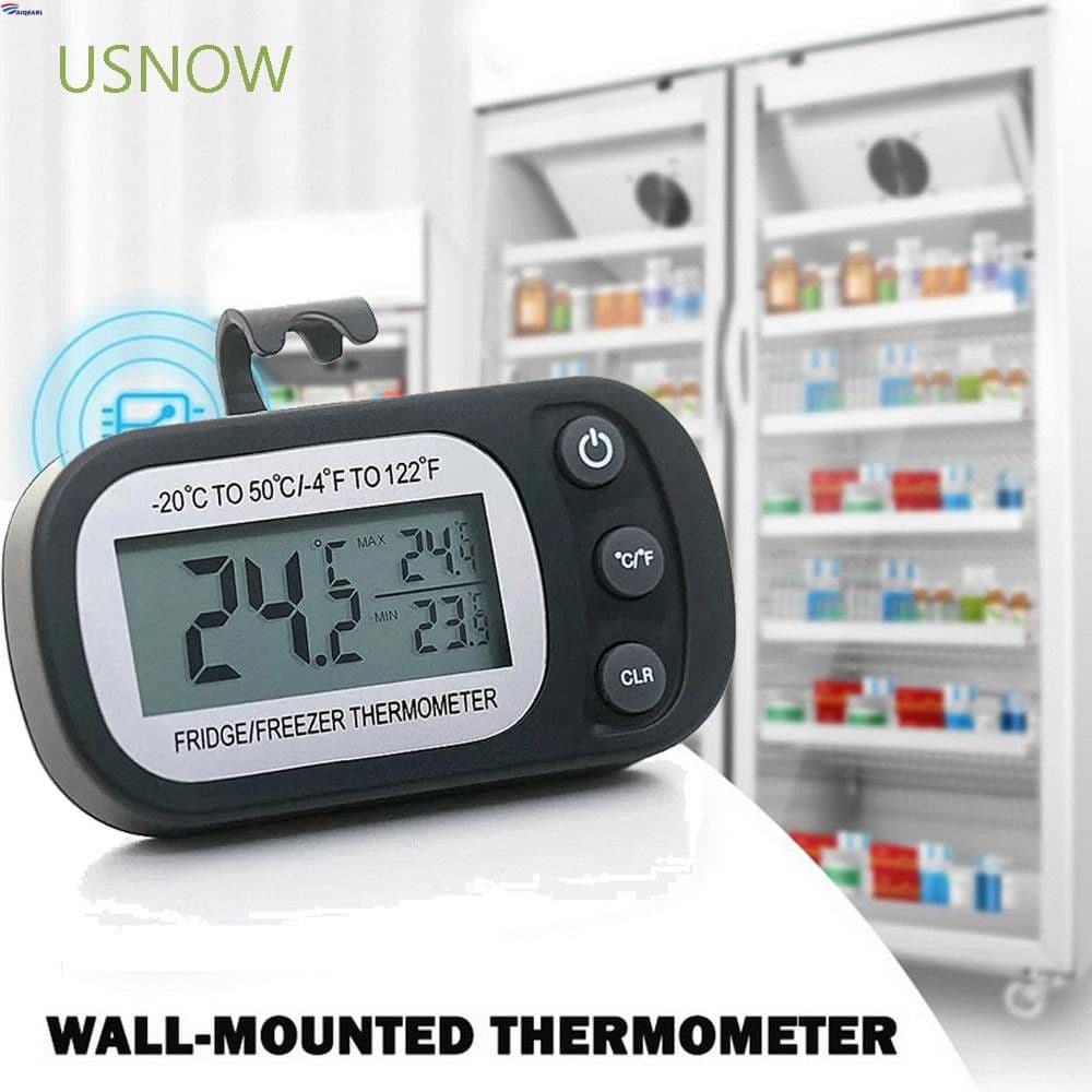 Termômetro de geladeira digital mini termômetro freezer à prova d'água display lcd para cozinha-branco/preto Aipearl