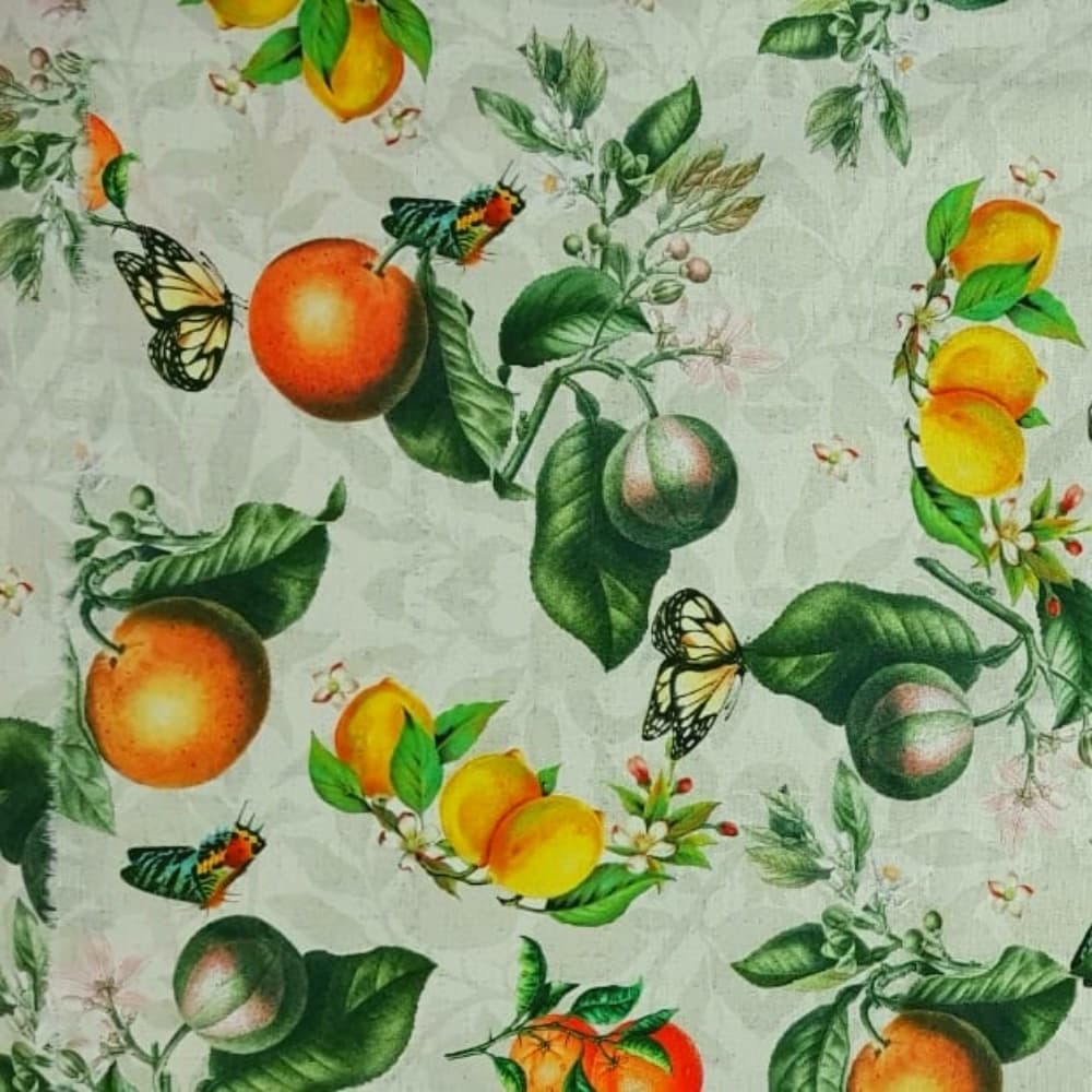 Tecido Patchwork Digital Frutas Verde 9004072