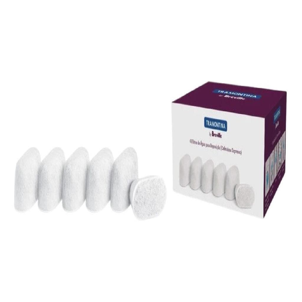 CONJUNTO COM 6 FILTROS DE AGUA PARA REPOSICAO (CAFETEIRA EXPRESSO) - TRAMONTINA BREVILLE