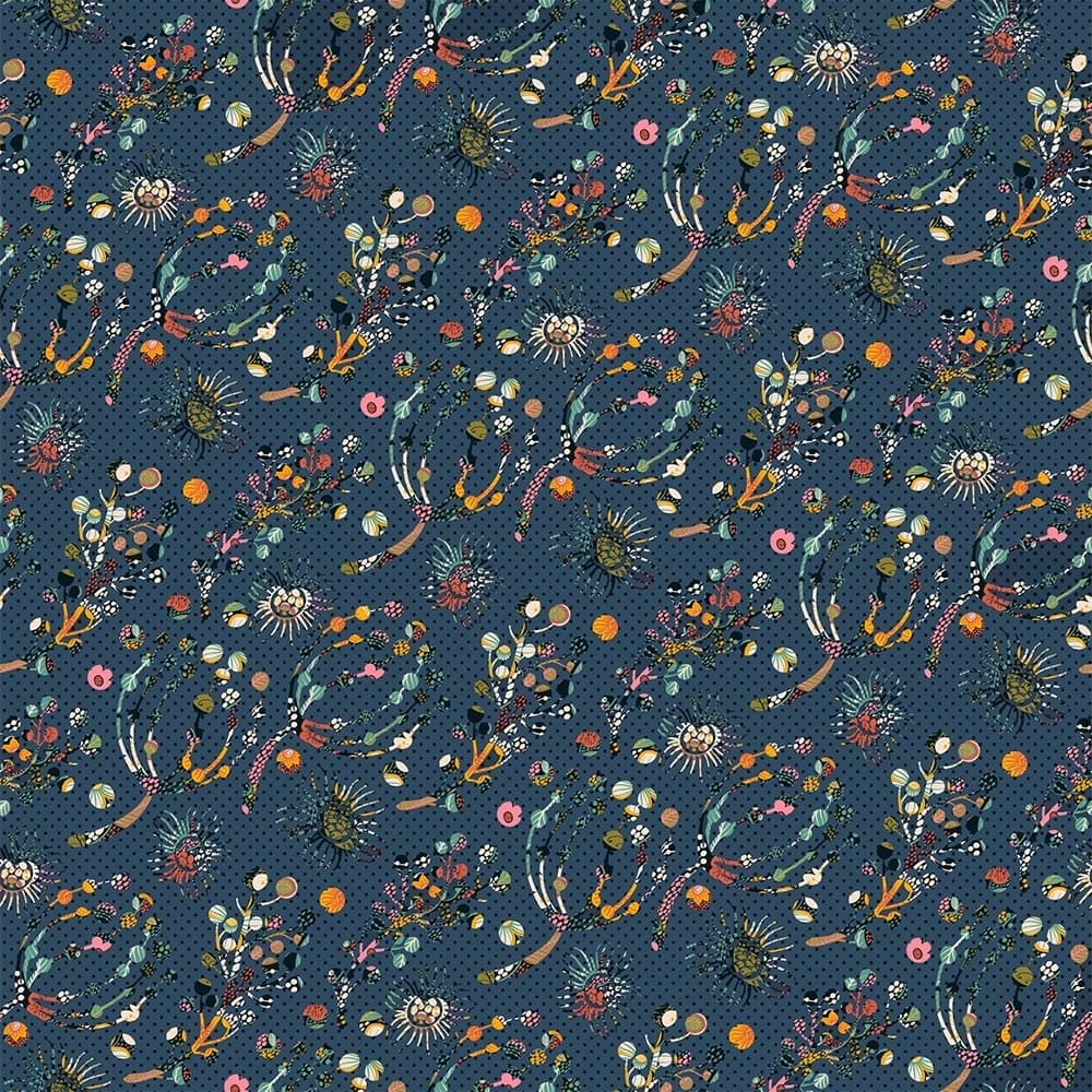 Tecido Patchwork Poá Azul Contemporâneo 12504